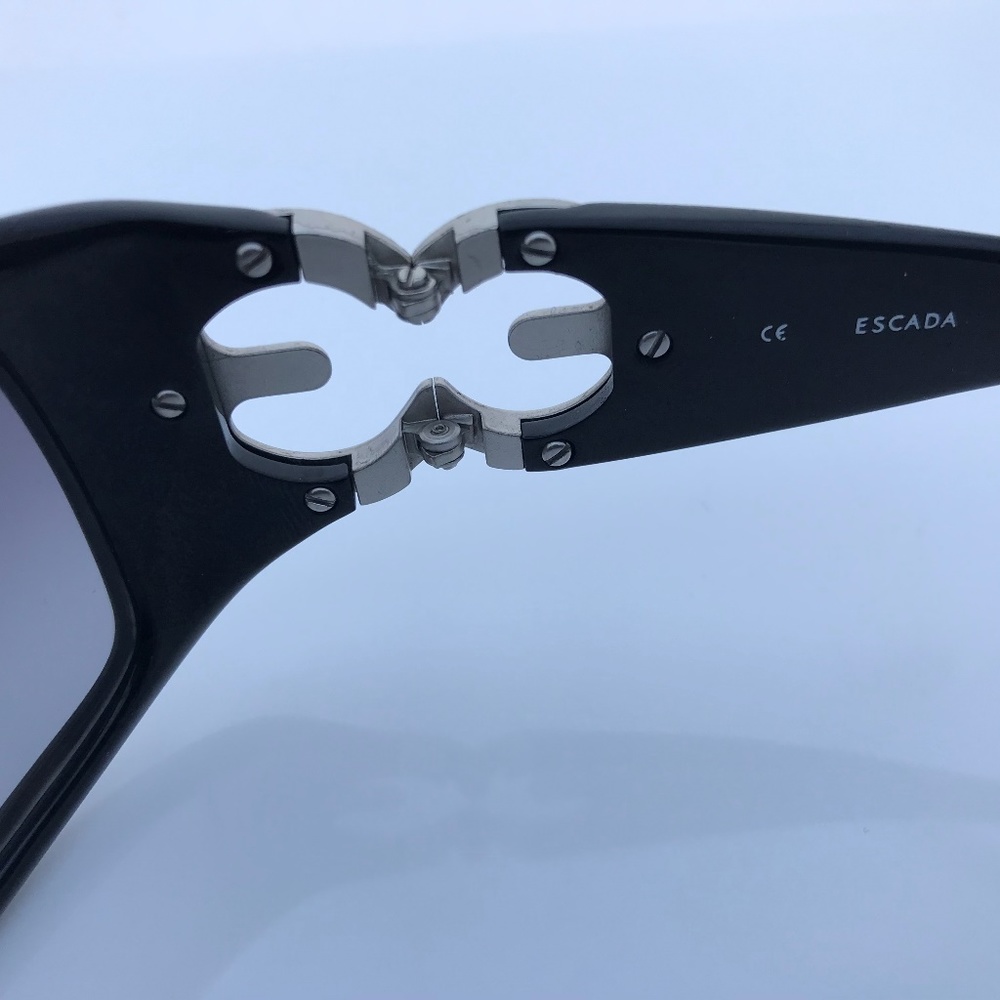 Escada Women Black Sunglasses Crystal Jeweled Logo - Picture 6 of 8